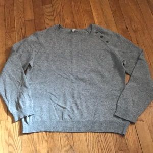 Talbots classic gray sweater. Button side XL